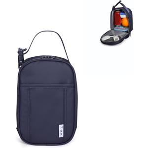 NOL Natural Organic Lifestyle Insulated Lunch Bag for Adult - Snack Bag Lunch Cooler Bag Soft Lunch Tote Bag for Work, Navy blue
