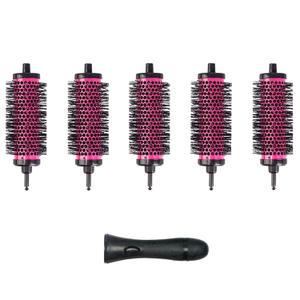 LIGICKY Blowout Brush Set with 1.9 Detachable Barrels Round Brushes Hair Styling Tool, 1 Handle 5 Barrels, Small