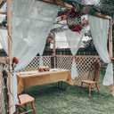 youleyar Sheer Outdoor Curtains for Patio Waterproof 2 Panels Linen Look Rod Pocket Indoor Grey Voile Curtain for Living Room, Bedroom, Porch, Pergola, Cabana, Gazebo(100x108 Inch, Grey)