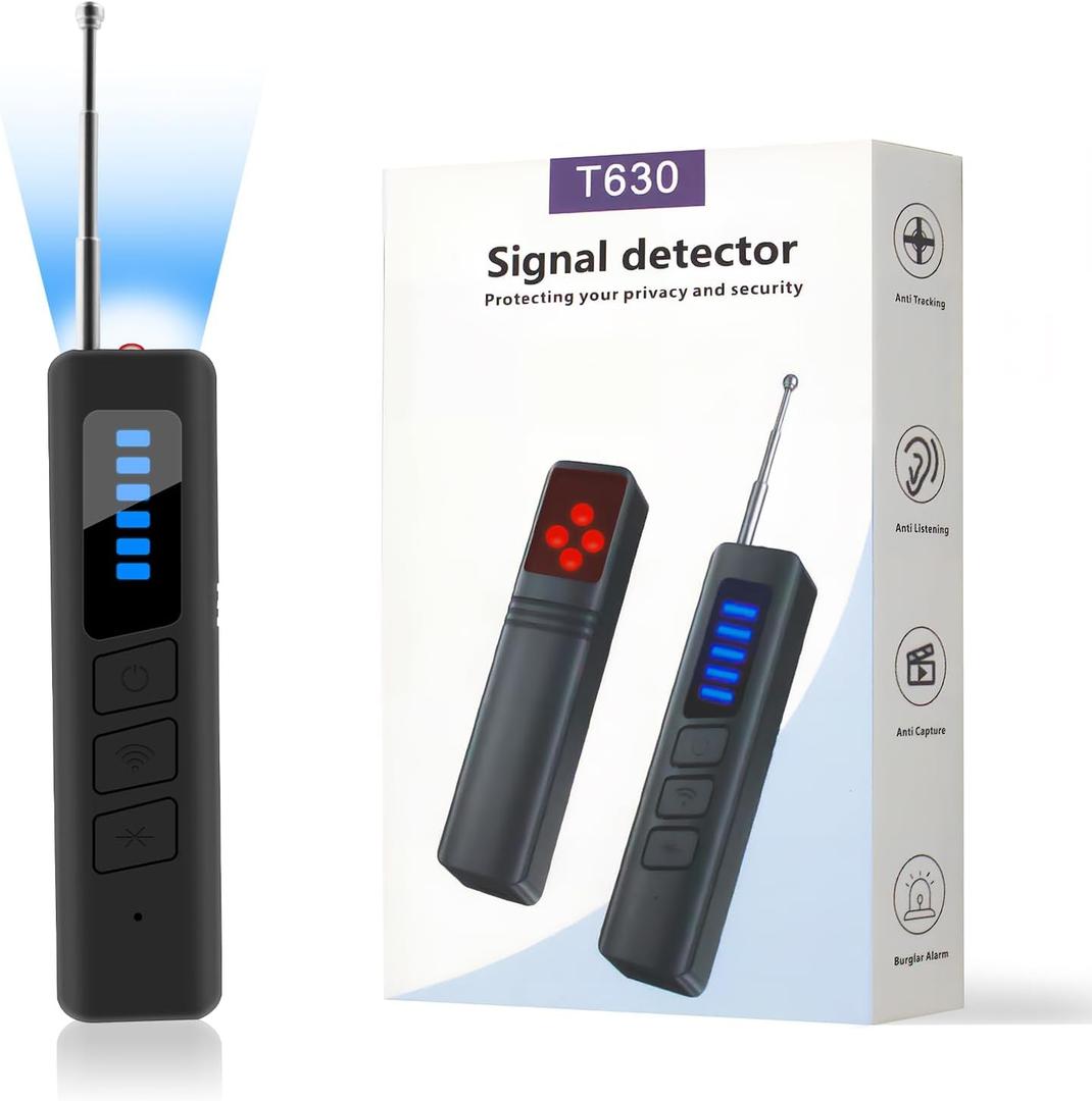Hidden Camera Detectors, GPS Tracker Detector, Wireless Signal Scanner for, Mini Camera Detector, Suitable for Cars, Travel, Hotels, Office and Home