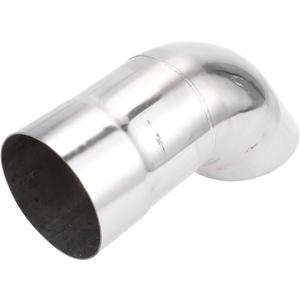 Motoforti 3.5" ID Inlet Turn Down Exhaust Tip 9" Inch 230mm Overall Length Silver Tone T304 Stainless Steel 3.5" Outlnlet OD Tailpipe Tip Surface Polishing Mandrel Bend Elbow Tube