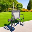 GCI Outdoor Freestyle Rocker Portable Folding Rocking Chair, Outdoor Camping Chair with Side Table, One Size