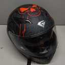 KYPARA Motorcycle Dual Visor Flip up Modular Full Face Helmet with DOT Certification of Impressionism (Lucifer, M)