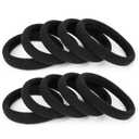 100PCS Large Cotton Ponytail Holders, Seamless Hair Ties, Elastics Hair Bands No Damage for Thick, Heavy and Curly Hair, 2 Inch Diameter by BAOLI (Black)