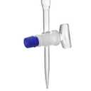 QWORK 25mL Class A Borosilicate Burette with Glass Key Stopcock - Laboratory Grade, 2 Pack Precision Graduated, 22.5 Inches Tall for Lab, Home, Beer, and Wine Making