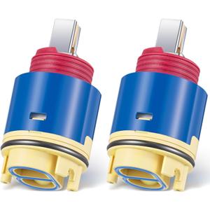 Dreyoo 2 Pack Pressure Balancing Cartridge Compatible with RK7300-CART-3P and JH02BJ (HL-40), 40mm Faucet Cartridge Replacement Compatible with Zurn Z-7300 Temp-Gard III Faucets and Shower Valves