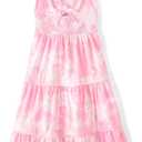 The Children's Place Girls' Short Sleeve Dressy Dress (Pink, XL)