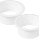 2pack 5" Inch Duct Flange for 5" Inch Pipe with Wall Mount Connection. Plastic connector for heating and cooling systems, ventilation, exhaust/dryer vent connector.