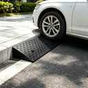 Nisorpa Rubber Curb Ramp, 2" Lift Height Curbside Ramp, Heavy Duty Loading Ramps 22000LBS/10T Capacity Sidewalk Curb Ramps for Cars Trucks Bikes Motorcycles Wheelchairs 9.4 x9.8 x 2inch