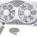 shinic Window Fan, 2026 Updated Quiet Window Exhaust Fan. Reversible Airflow, 9" Blades, Full Remote Control, 3 Functions 3 Speeds. Adjustable Width 23.8"-37", for Bathroom & Kitchen, ETL Certified