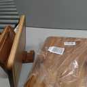 Acacia Wood Cutting Board Set with Holder, Wooden Cutting Boards for Kitchen, Reversible Chopping Boards for Meat, Vegetables, Cheese, Set of 3