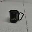 Portable Carabiner Coffee Mug with Lid Insulated Travel Mug Lightweight Camping Cup with Handle for Outdoor Hiking Travel Beverage Hot Cold Drink Container (Black, 220, ml/min)