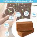 Coco Coir Bricks 6 Pack Premium 100% Organic Peat Moss, Fiber Coconut Husk for Planting, Gardening, Potting Soil Substrate
