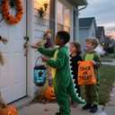 Halloween Decorations Ghost Solar Lanterns - 7.8" x 4.7" Solar Light Outdoor with Handle, Outside Hanging Halloween Lanterns for Garden, Cool Gifts for Women, Friends and Sister