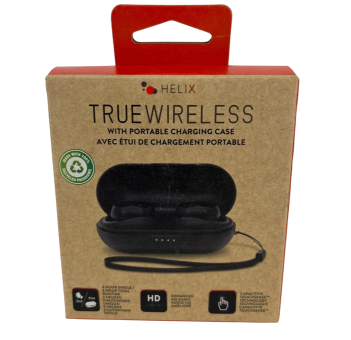 Helix True Wireless Wireless Earbuds Headphones NEW Sealed 810061145127 V1-1123