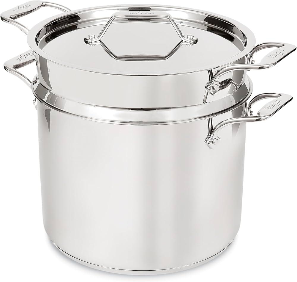 All-Clad Simply Strain 12 Qt. Multipot with Strainer Insert & Lid