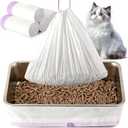 XL Litter Box Liners  Fits 24" Stainless Steel Sifting Litter Boxes for Pine Litter, Tear-Resistant, 28 Count (4 Packs), 1.4 mil