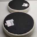 Chair Pads Non Slip Round Cushions Set of 2, Soft 19 1/4 Inch Round Floor Cushions, 1.2” Thick Breathable Cover Detachable Seat Cushion for Kitchen Tatami Dining Office,Khaki