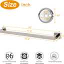 TocTen Bath Towel Rack - Square Base Thicken SUS304 Stainless Steel Towel Bar for Bathroom, Bathroom Accessories Towel Rod Heavy Duty Wall Mounted Towel Holder. (Chrome, 20)