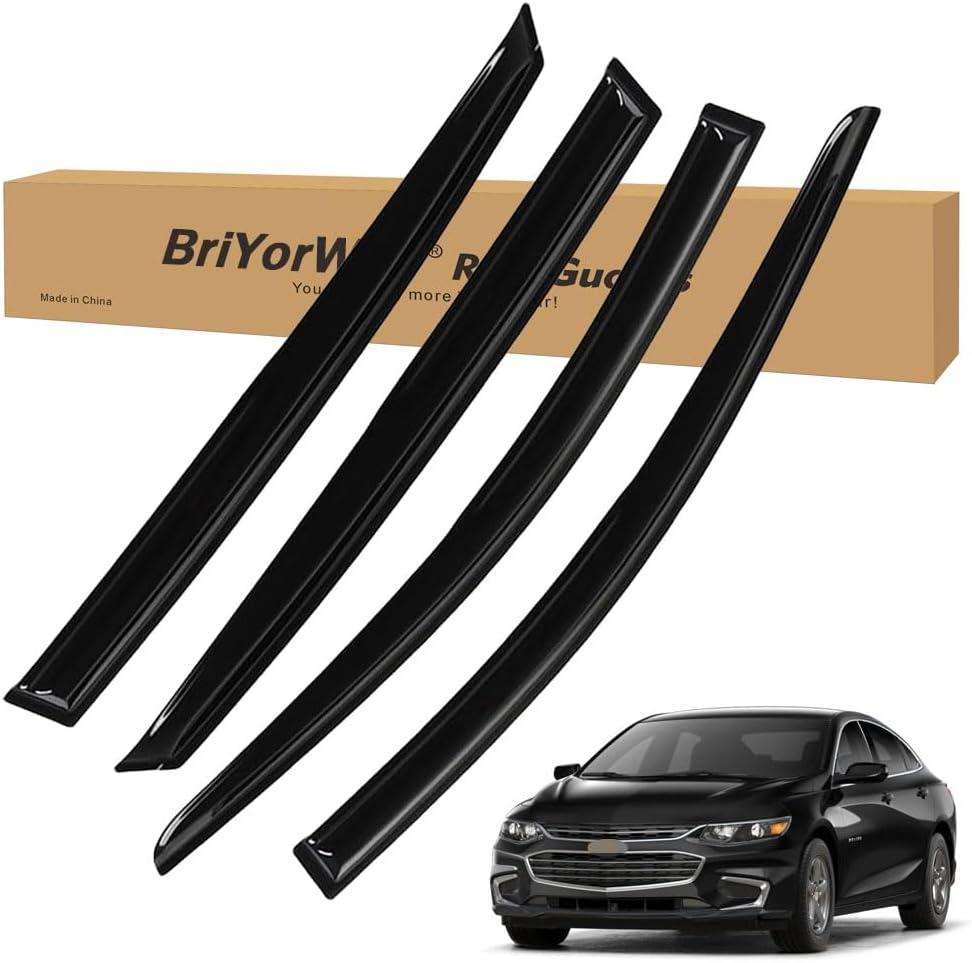 Vent Shades Rain Guards for Chevy Malibu 2016 2017 2018 2019 2020 2021 2022 2023 2024 2025 Accessories, for Chevy Malibu Window Deflectors Window Visors