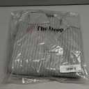 The Drop Women's Marcy Ribbed Polo Top (Medium, Light Heather Grey)