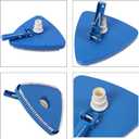 Triangular Vinyl Pool Vacuum Head, Weighted Swimming Pool Vacuums for Above Ground & Inground Pools (Blue)