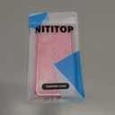 NITITOP Compatible with iPhone 16 Plus Case Cute Clear Pink Glitter Bow Knot Design Shiny Star Sparkle Bling Diamond Girls Women Soft TPU Shockproof Protective Phone Cover - Dot Heart Bow