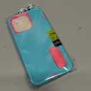 AICase for iPhone 15 Pro Max Case Built-in Stand with Glass Screen Protector,Heavy Duty Drop Protection Full Body Rugged Shockproof Military Protective Tough Durable for iPhone 15 Pro Max 6.7"_3 (Water Blue/hot pink+Glass Protector)