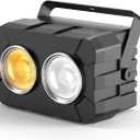 Stage Lights, 180W 2 Eyes LED COB Lights, Cool+Warm White LED Cob,Stage Spotlights with DMX512 & Sound-Activated Control Mode, Stage Lighting for Party Show Wedding Event