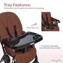 Dream On Me Snack and Stow Highchair | Adjustable Feeding Chair with Removable Tray, Lightweight, Foldable Design, Easy to Clean, Perfect for Toddlers & Infants