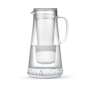 LifeStraw Home Water Filter Pitcher, 7-Cup, Glass with Silicone Base, Terrazzo, for Everyday Protection Against Bacteria, Parasites, Microplastics, Lead, Mercury, PFAS and a Variety of Chemicals