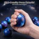 LovesTown Galaxy Stress Balls Bulk, 50PCS Foam Squeeze Balls 2 inch for Stress Relief Outer Space Astronaut Party Class Reward