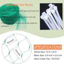 Bird Netting for Garden, 13x20Ft Garden Netting,Fruit Tree Netting Doesn't Tangle and Reusable Bird Mesh Protect Fruit Vegetables Plants from Birds Deer