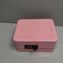 Medium Cash Box with Combination Lock Safe Metal Money Box with Money Tray for Security Lock Box 7.87x 6.30x 3.54Inch Pink Medium