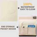 Faux Leather Neck Pillow for Recliner ChairMemory Foam Headrest Pillow for Recliner SofaNon-Slip Adjustable Recliner Headrest Pillow for Neck Pain Relief in Home, Office, Travel (Cream)