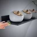 Black Metal Wall Mounted Floating Shelves Ledge,Space Saving Rustproof Aluminum Bathroom Shelf Wall Mount Shelving Extra Strong Floating Shelves Storage Rack(30CM,Pack of 1pcs)