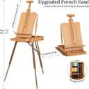 VISWIN Professional All-in-One Art Painting Kit with Beech Wood French Easel, 96 Acrylic, Watercolor & Oil Paint Set, Canvases, Painting Set with Supplies for Adults, Artists, Beginners