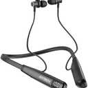 AIYIBEN Neckband Bluetooth Headphone with LED Power, Neckband Headphones 100 Hours Playtime, in-Ear Bluetooth Headphone with Microphone for Running and Exercising in The Gym (Y10)