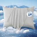 Bedsure Cooling Pillow Cases, Zipper Pillow Cases Standard Size Set of 2, Cool Pillowcases for Hot Sleepers and Night Sweats, Silky Soft & Breathable Cold Pillow Covers, Gift, Grey, 20x26 Inches