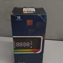 Alarm Clock Speaker Wireless Charger, Digital Alarm Clocks Bedrooms Bluetooth, Alarm Clock Dimmable Light Bedrooms Dual Alarm Snooze Dimmer 12 24H RGB Night Light Bluetooth USB AUX, Black