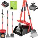 HUZSV Pooper Scooper with Swivel BinHeavyDuty Metal Rake & Spade, Portable Poop Scooper,Includes 100 Waste Bags, Easy to Clean, Perfect for Grass Dirt or Gravel,Ideal for Small Medium Large Dogs