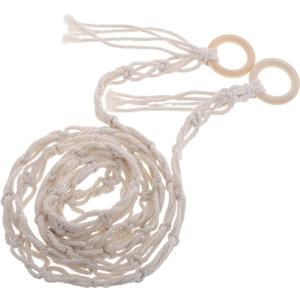 ABOOFAN Space-saving Weaving Toy Storage Belt Stuffed Animal Hanging Photo Organization Rope Clips Wall Mount Organizer 1 Set