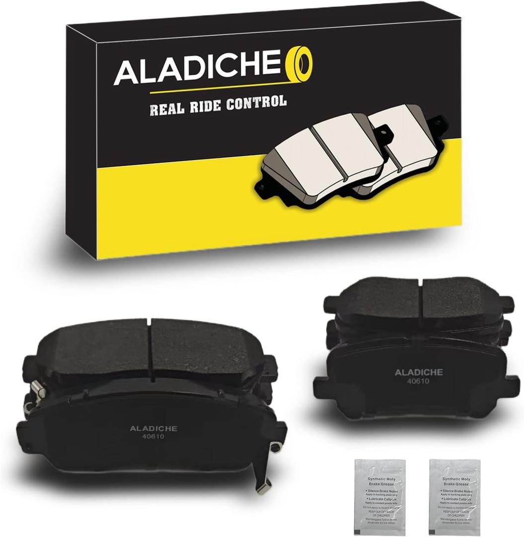8Pcs Front Rear Ceramic Disc Brake Pads Set Compatible with 2011,2012,2013,2014,2015,2016,2017 Honda Odyssey