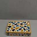 Handicrafts Home Decorative Box 8x6  Photo Storage Box, Jewelry Organizer, Modern Decorative Storage Box with Lid, Bohemian Table Dcor, Vintage Keepsake Box for Shelf or Coffee Table Dcor (MOSAIC-GOLD)