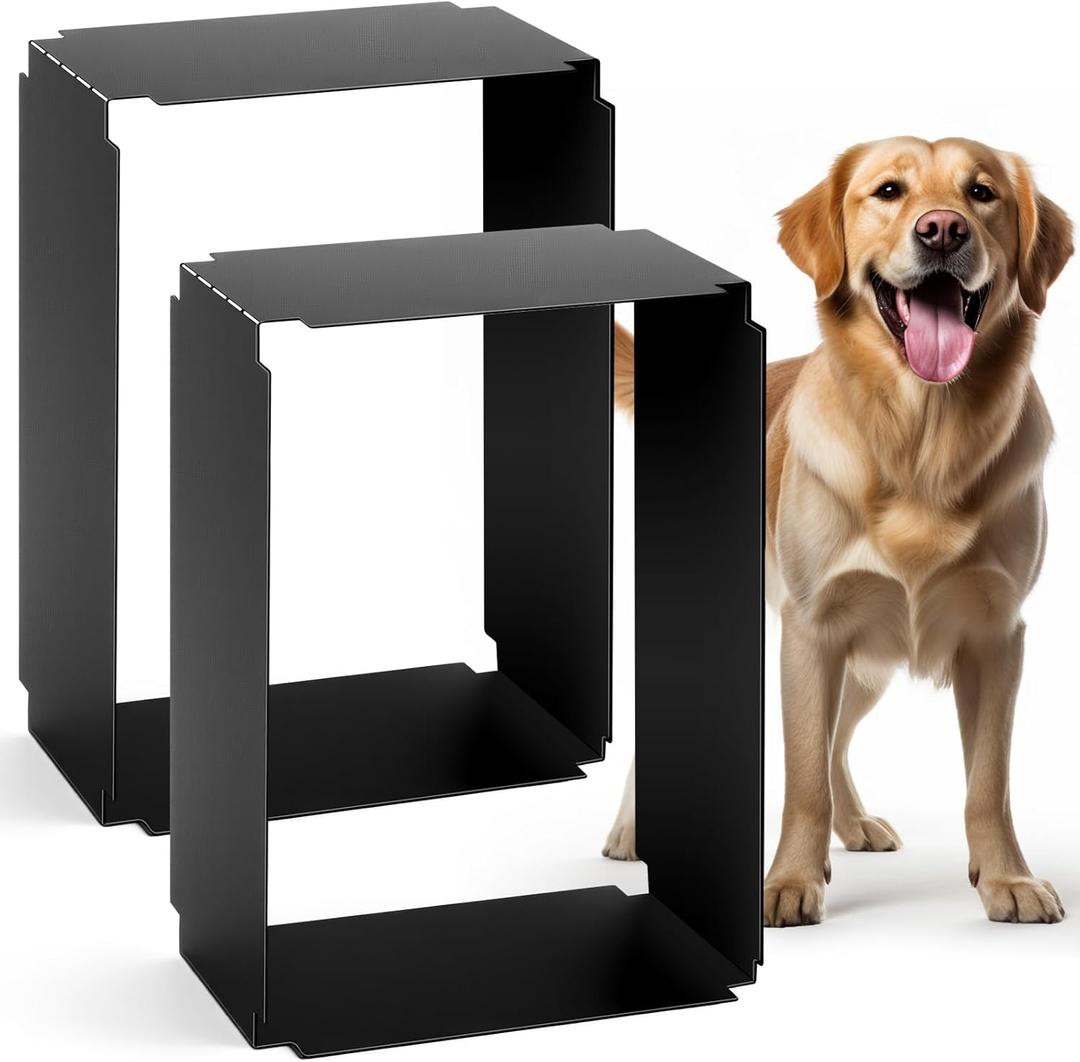 2 Pack Wall Entry Aluminum Pet Door Extension Tunnel Sliding Insert Pet Door Insert Large Size Trimmable Extension Tunnel for Dog Cat