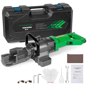 900W Electric Handheld Hydraulic Rebar Bender 3‑Second Bends for #3‑#5 (6‑16mm) Steel Bar, 0‑130° Angle Dial, Lightweight Aviation‑Aluminum Body, 110 V Portable Steel Rod Tool（NRB‑16）
