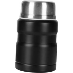 Qianly Flasks for Hot Cold Food Lunch Box Container Vacuum Insulated Water Bottle for Cold Drink, Black