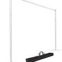 EMART 8.5 * 10ft Pipe and Drape Backdrop Stand KIt, Adjustable Heavy Duty Photo Background Stand Back Drop for Birthday Party Wedding Christmas Decorations