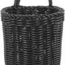 Zerodeko Wall Hanging Basket 9.05X5.31X3.62In Wicker Storage Organizer with Handle for Kitchen Bathroom Door Back Multi-Purpose Hanging Basket