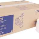 Tork 12024402 Mini Jumbo Bath Tissue Roll, 2-Ply, White